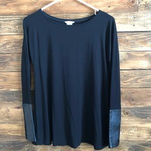 Club Monaco w/ Faux Leather Sleeves